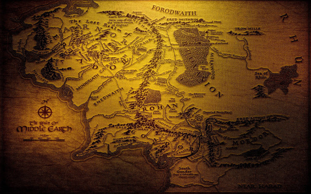 Middle earth night map adventure free wallpaper - medium preview image