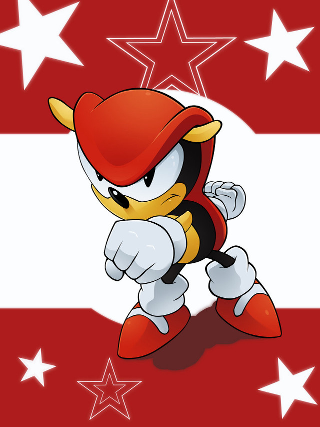 Cartoon character running red white free wallpaper - medium preview image