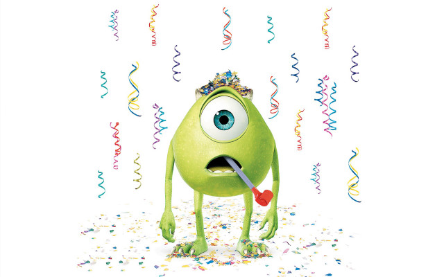 Green monster toothbrush confetti streamers free wallpaper - medium preview image