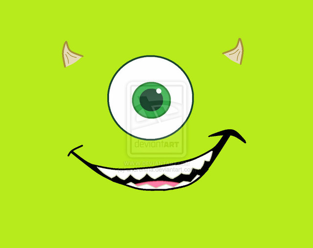 Green monster big smile two free wallpaper - medium preview image