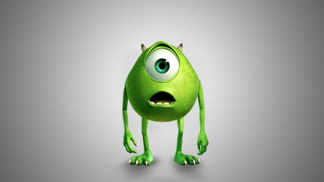 Green monster horns eyes gray free wallpaper - medium preview image