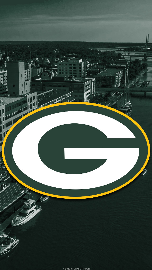 Green bay packers logo cityscape free wallpaper - medium preview image