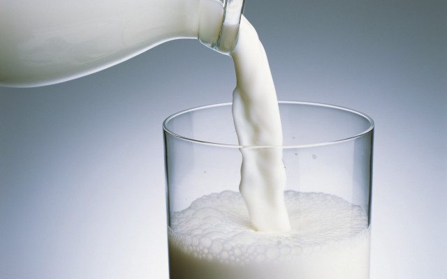 Glass of milk pour spoon free wallpaper - medium preview image