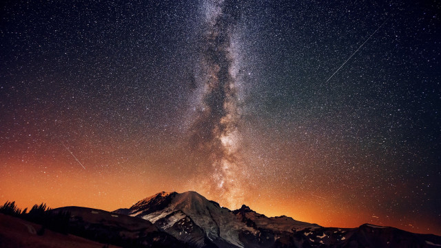 Night sky milky way shooting free wallpaper - medium preview image