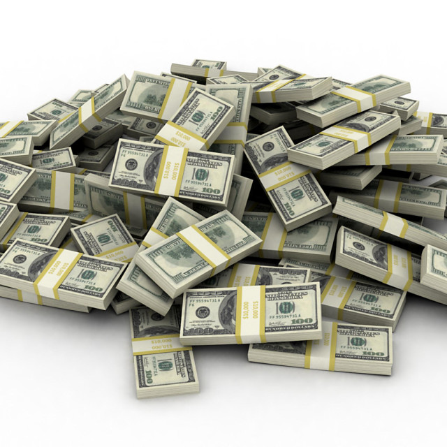Twenty dollar bills pile white #2 free wallpaper - medium preview image
