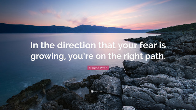 Quote ocean fear growing direction free wallpaper - medium preview image