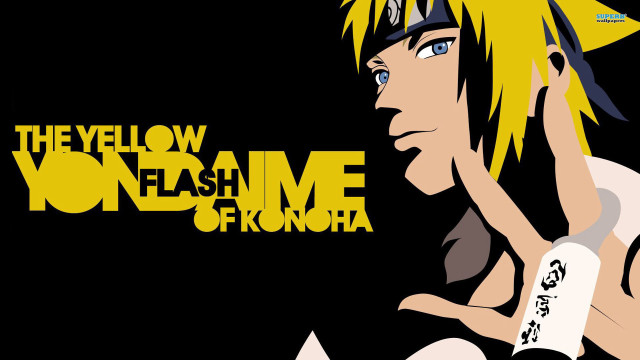 Yellow flash konohasolo anime character free wallpaper - medium preview image