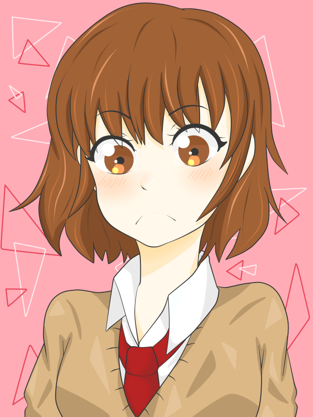 Girl brown hair red tie free wallpaper - medium preview image
