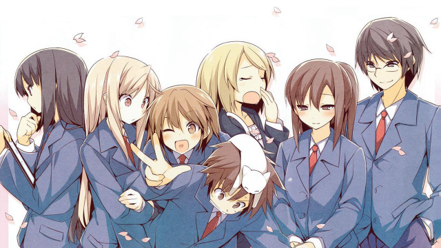 Group suits posing hands hips free wallpaper - medium preview image