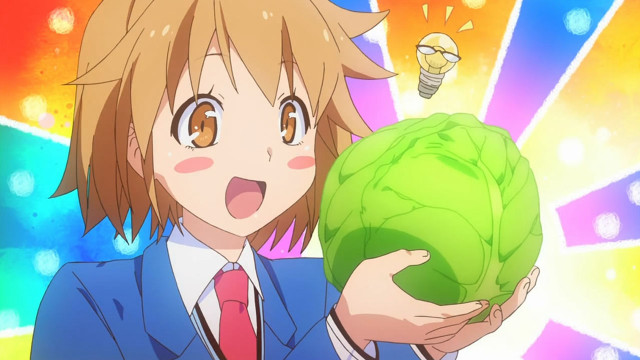Woman suit cabbage lightbulb creative free wallpaper - medium preview image