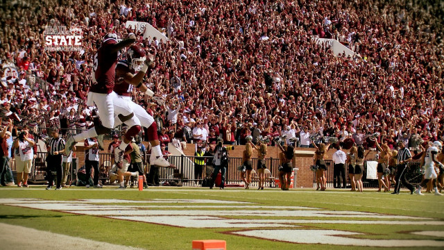 Football player jumping catching ball free wallpaper - medium preview image