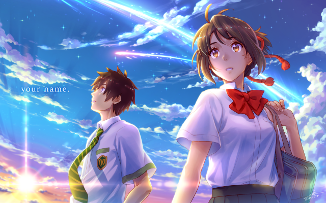 Couple people standing cloudy sky #2 free wallpaper - medium preview image
