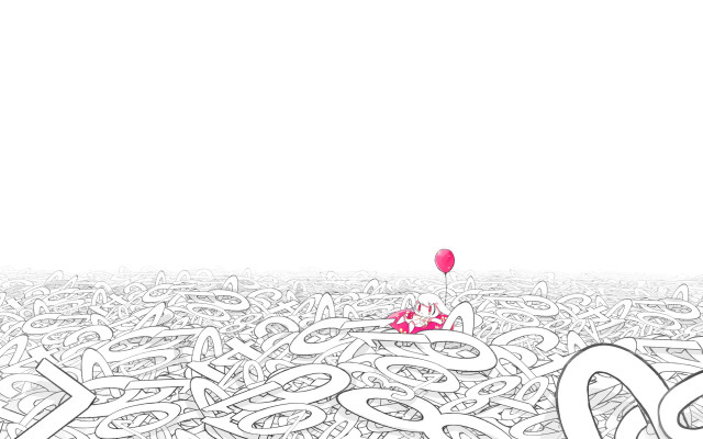 Person balloon field letters sky free wallpaper - medium preview image
