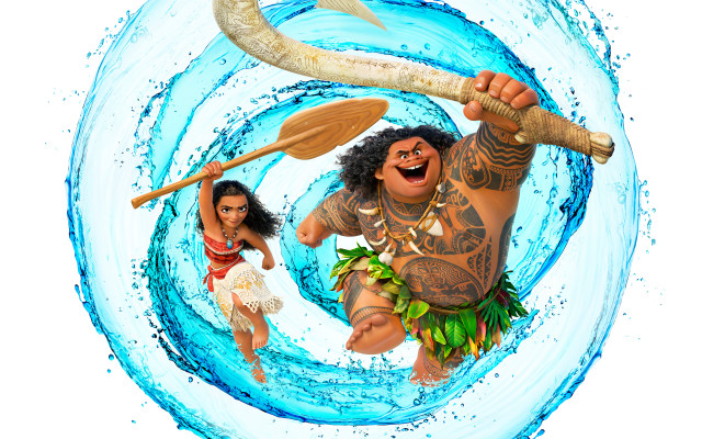 Cartoon man woman hula skirt free wallpaper - medium preview image