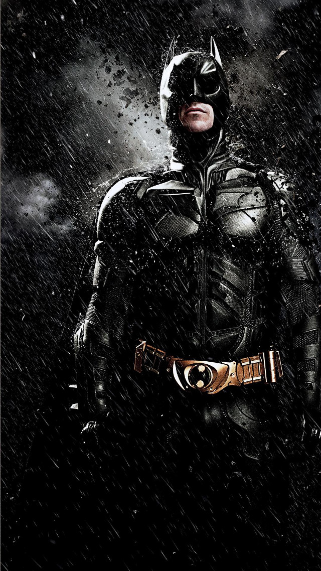 Batman standing rain costume helmet free wallpaper - medium preview image