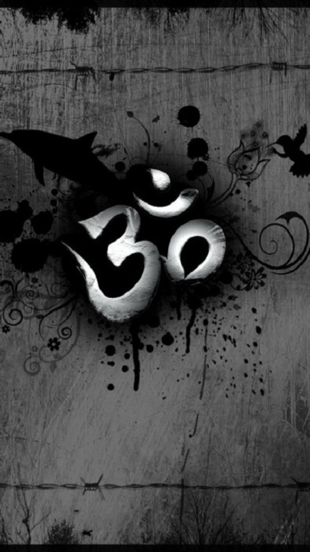 Black white wall omshan bapu free wallpaper - medium preview image