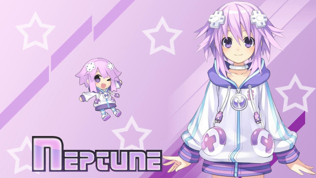 Pink haired girl starry purple free wallpaper - medium preview image