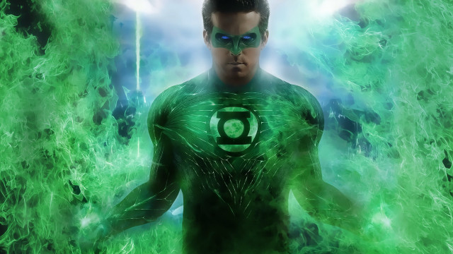 Green suit green lantern glowing free wallpaper - medium preview image