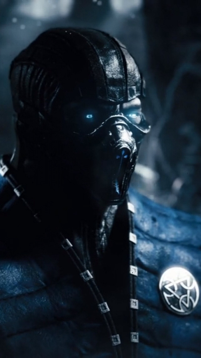 Man black leather blue light free wallpaper - medium preview image