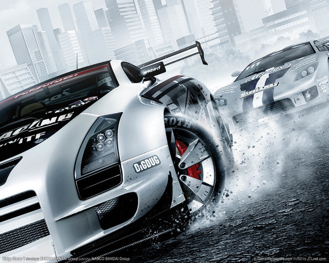 Car driving city smoke tires free wallpaper - medium preview image