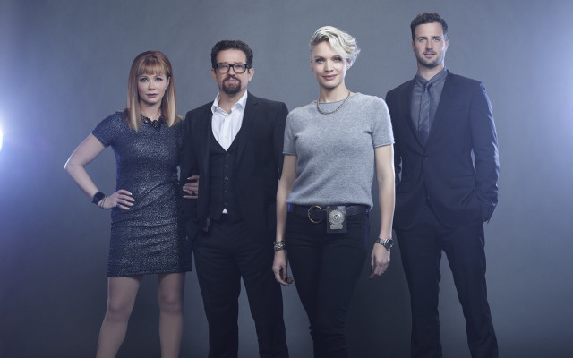 Group people standing gray background #2 free wallpaper for desktop - medium preview image