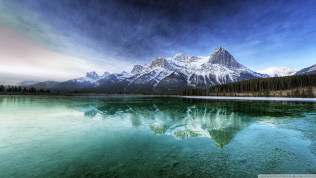 Mountain reflection lake forest background #2 free wallpaper - medium preview image