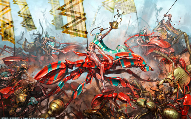 Battle scene people giant red free wallpaper - medium preview image