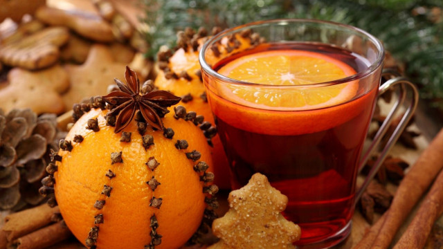 Orange juice cup cinnamon stick free wallpaper - medium preview image