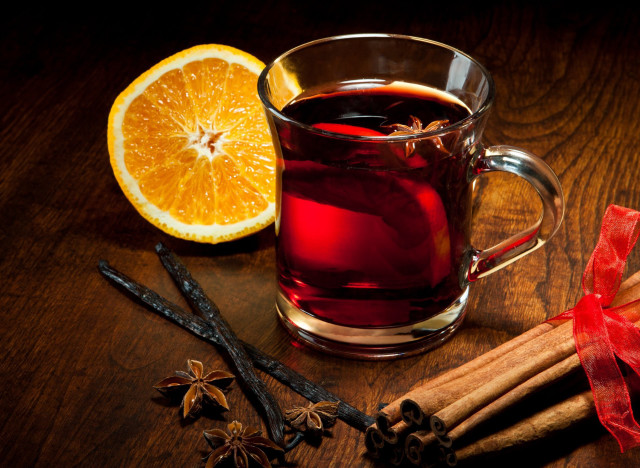 Tea cinnamon orange slice table free wallpaper - medium preview image