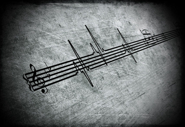 Musical note grunge background black free wallpaper - medium preview image