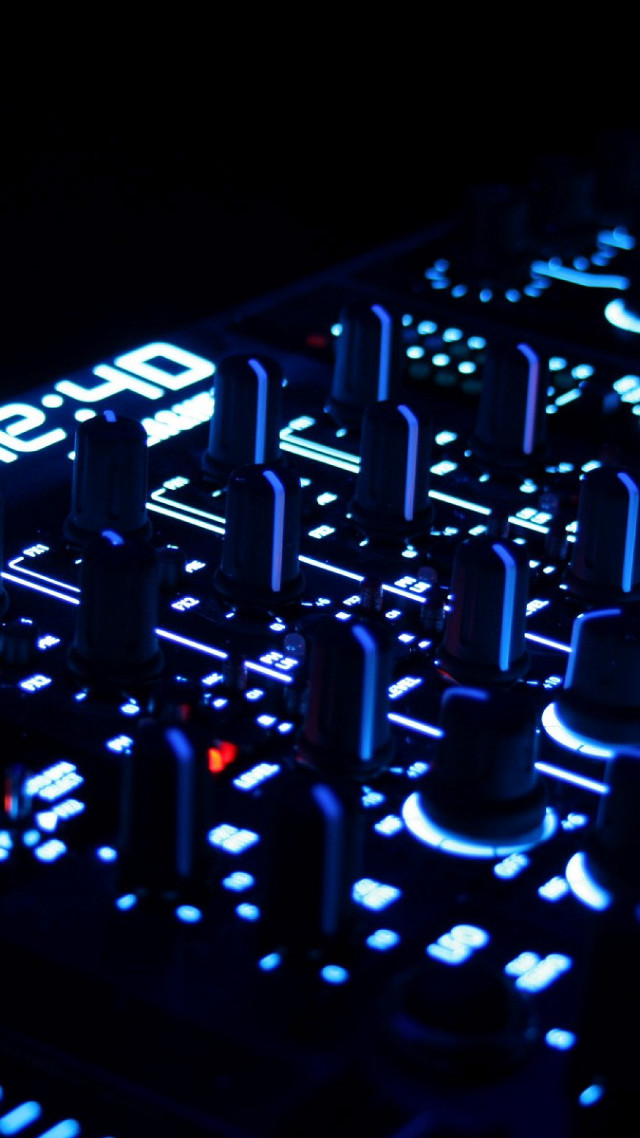Dj controller blue lights black free wallpaper - medium preview image
