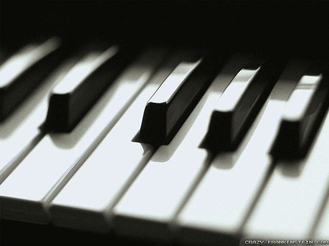 Piano keyboard closeup black white #7 free wallpaper - medium preview image