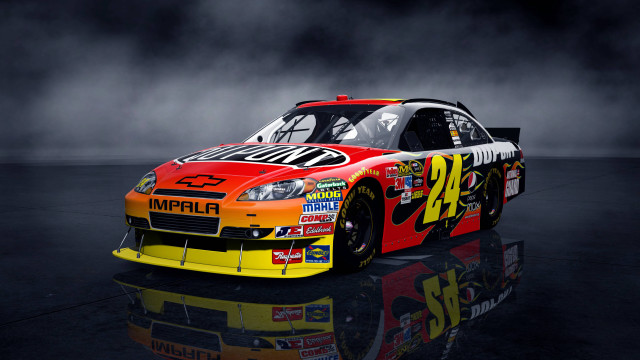 Red yellow car number side free wallpaper - medium preview image