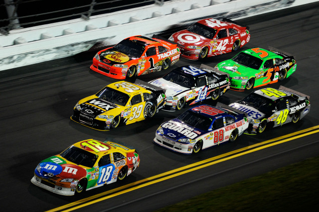 Cars racing track white fence free wallpaper - medium preview image