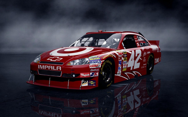 Red car number dark room free wallpaper - medium preview image