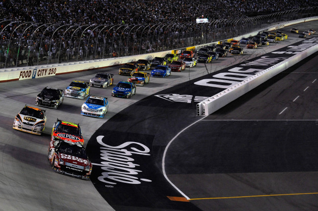 Race cars track crowd stands free wallpaper - medium preview image