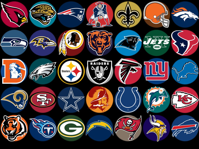Nfl logos black background white free wallpaper - medium preview image