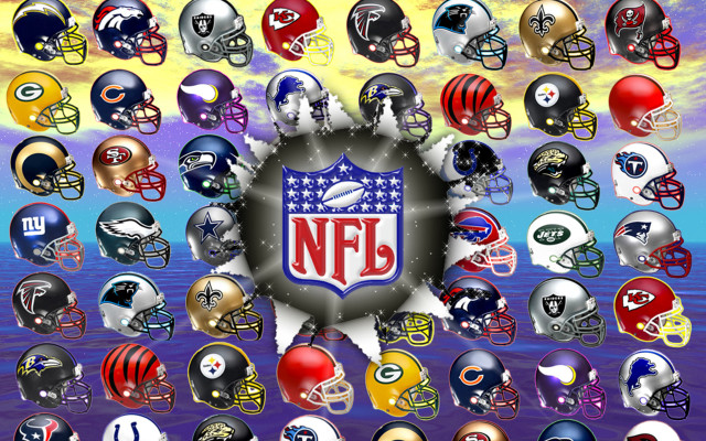 Football team helmets sky clouds free wallpaper - medium preview image