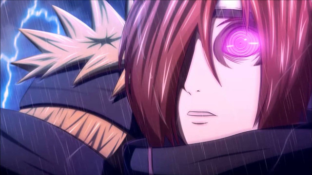 Anime red hair purple eyes free wallpaper - medium preview image