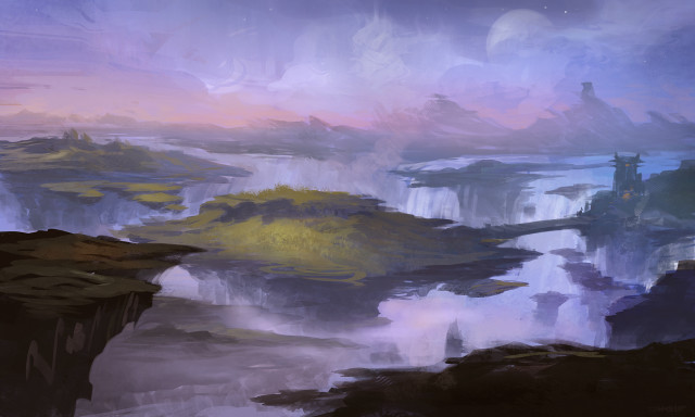 Landscape mountain river sky background free wallpaper - medium preview image