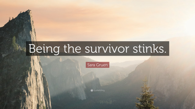 Survivor quote mountain sunset inspirational free wallpaper - medium preview image