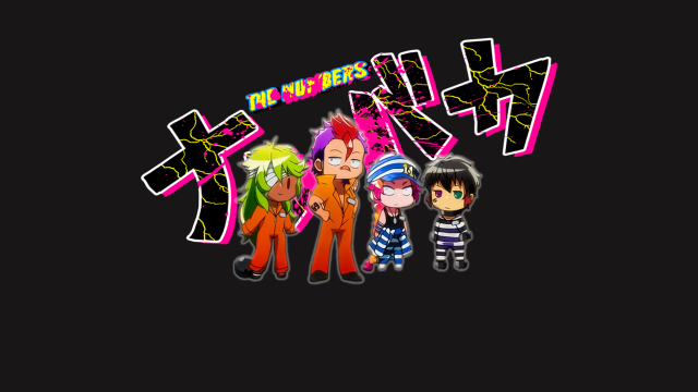 Anime characters group black background #16 free wallpaper - medium preview image