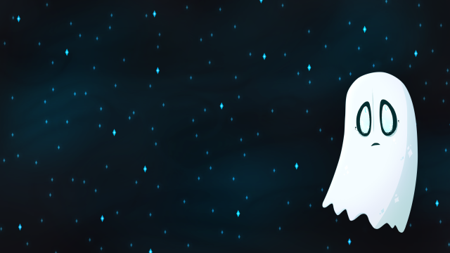Ghost floating stars background sky free wallpaper - medium preview image