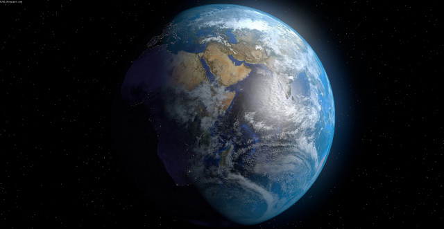 Earth view north pole clouds free wallpaper - medium preview image