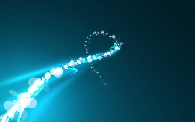 Blue light string circular design free wallpaper - medium preview image