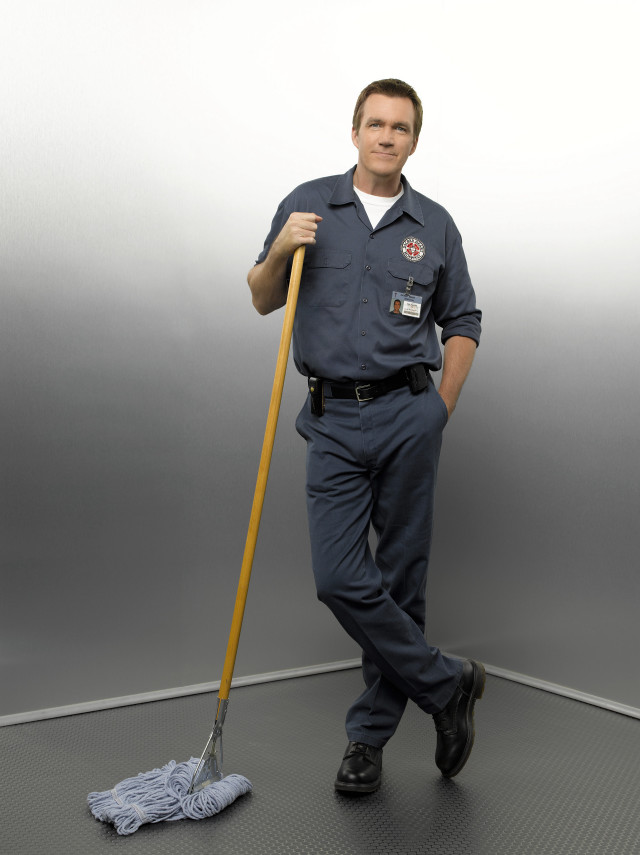 Man uniform broom duster floor free wallpaper - medium preview image
