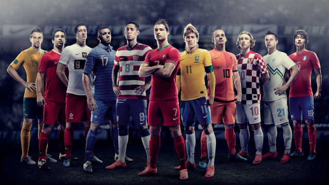Soccer players stadium hands on free wallpaper - medium preview image