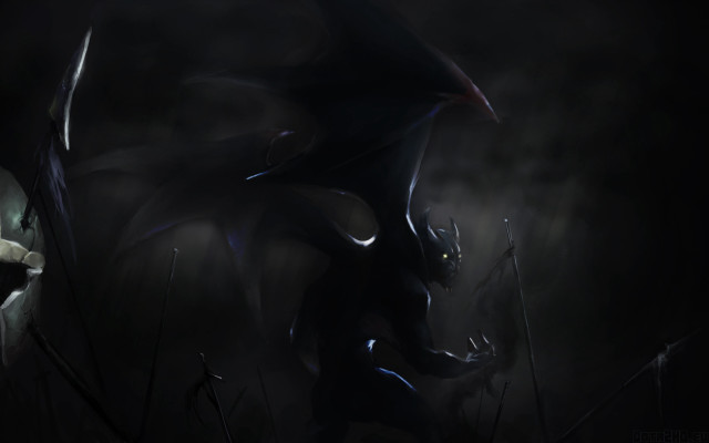Dark creature demon body demon free wallpaper - medium preview image