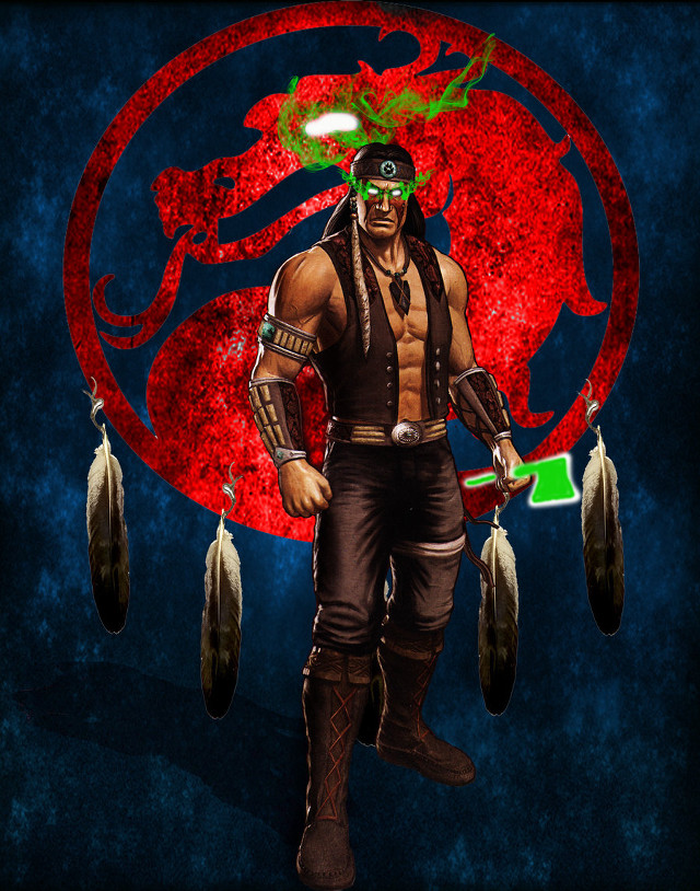 Man green eye red background free wallpaper - medium preview image