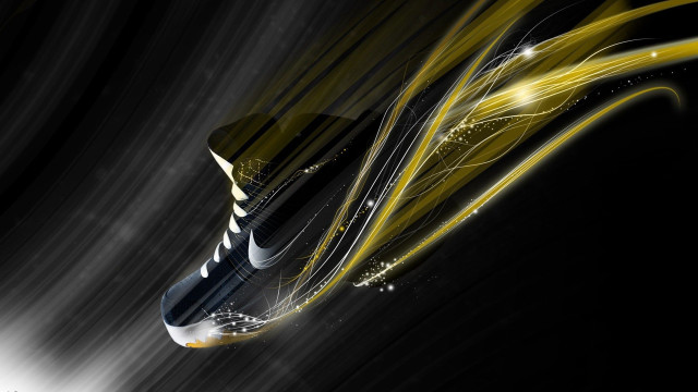 Black yellow abstract athletic girl free wallpaper - medium preview image